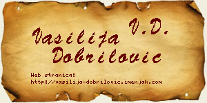 Vasilija Dobrilović vizit kartica